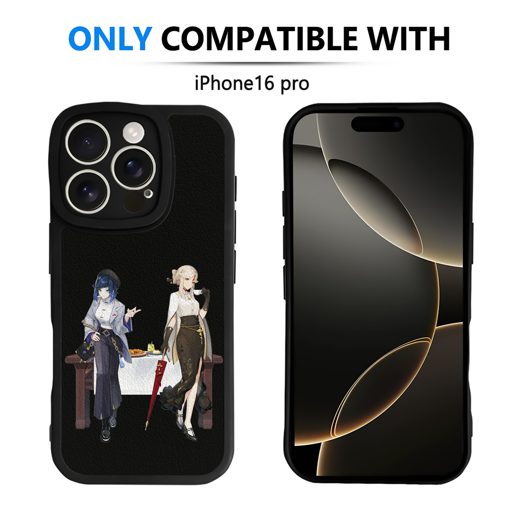 げんし神 夜兰 やらん genshin Yaran 【iPhone 16シリーズ対応】シリコンスマホケース（レザー調） 材質：シリコン